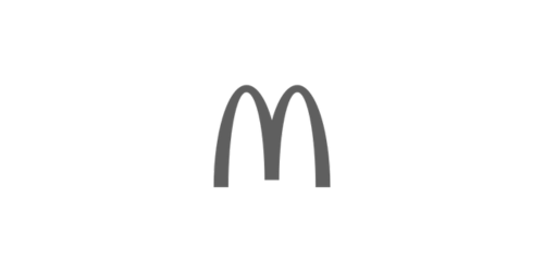 The logo of McDonalds with a gray overlay.