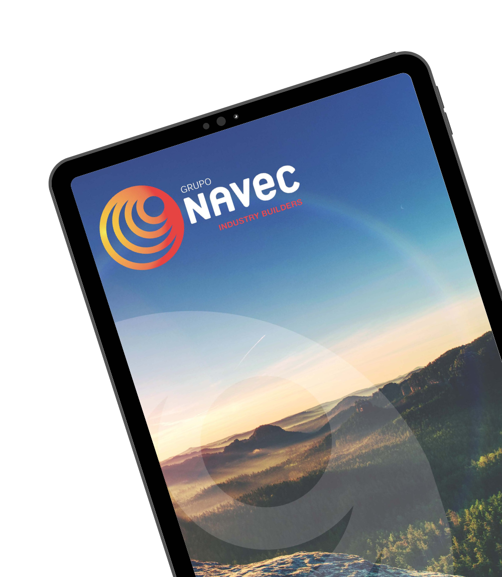 The front page of the interactive brochure of Grupo NAVEC.