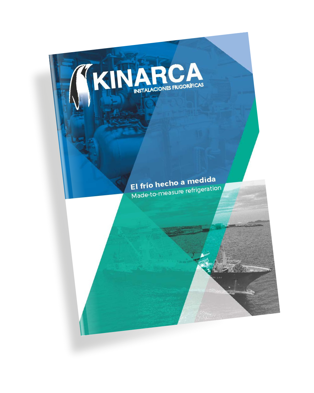 The front page of the interactive brochure of Kinarca.